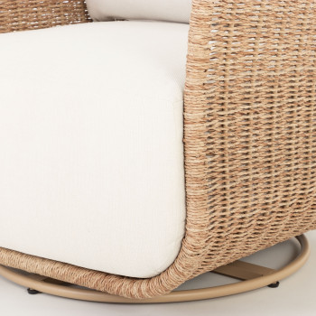 Tangier Outdoor Swivel Chair, Natural