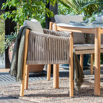 Cuba Outdoor Dining Chair, Natural