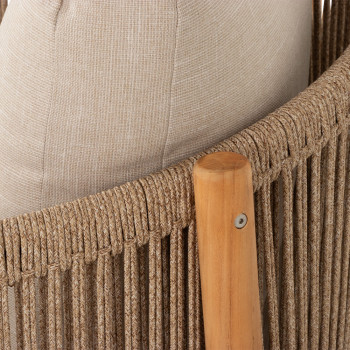 Cuba Outdoor One Seater, Natural