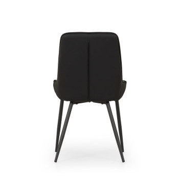 Brookby Dining Chair With Metal Leg, Black
