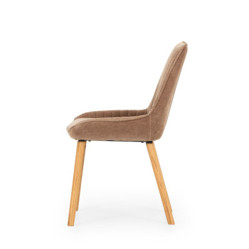 Parker Dining Chair With Oak Wood, Chocolate