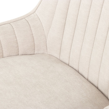 Parker Dining Chair With Oak Wood, Light Grey