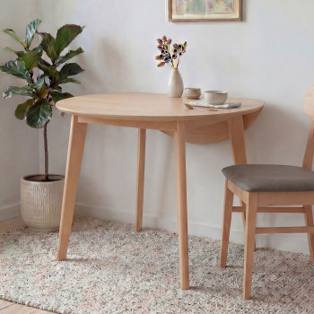 Veno Drop Leaf Round Dining Table - W60/90