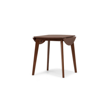 Veno Drop Leaf Round Dining Table - W60/90, Walnut