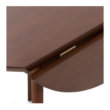 Veno Drop Leaf Round Dining Table - W60/90, Walnut