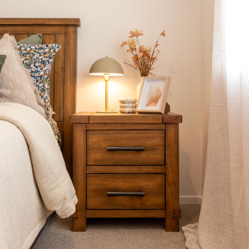 Industrial 2 Drawer Bedside