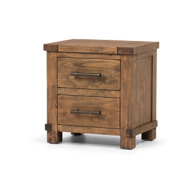 Industrial 2 Drawer Bedside