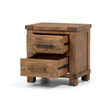Industrial 2 Drawer Bedside