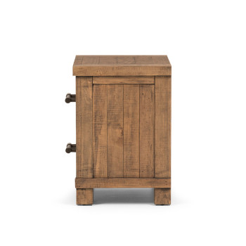 Industrial 2 Drawer Bedside