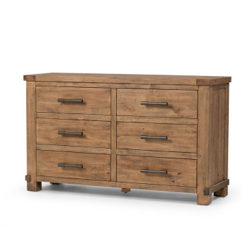 Industrial 6 Drawer Lowboy