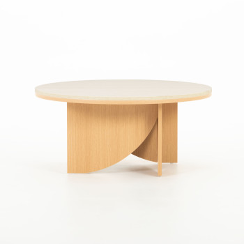 Isla Round Coffee Table KD, Light Oak