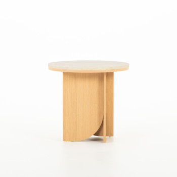 Isla Round Side Table KD, Light Oak