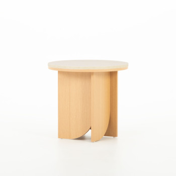 Isla Round Side Table KD, Light Oak