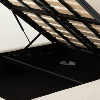 Sabina Lift Up Queen Bed Frame, Oatmeal