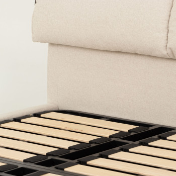 Sabina Lift Up Queen Bed Frame, Oatmeal
