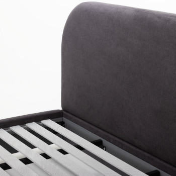 Elise King Single Curved Headboard, Charcoal