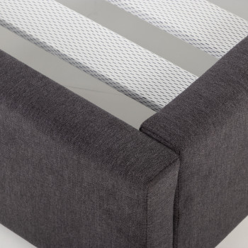 Elise Double Bed Base, Charcoal