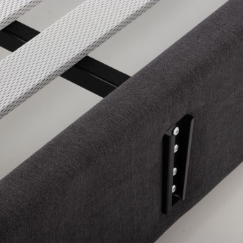 Elise King Bed Base, Charcoal