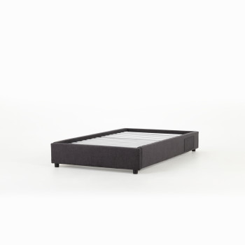 Elise King Single Bed Base, Charcoal