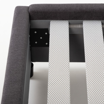 Elise King Single Bed Base, Charcoal