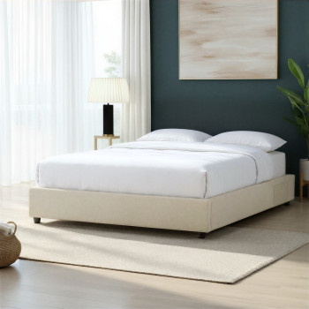 Elise Double Bed Base, Taupe