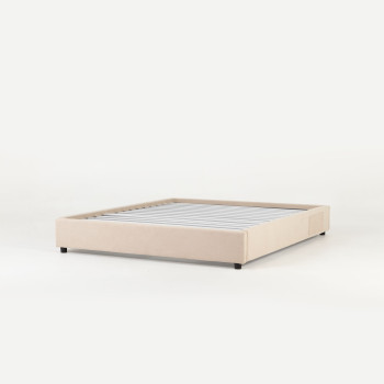 Elise King Bed Base, Taupe