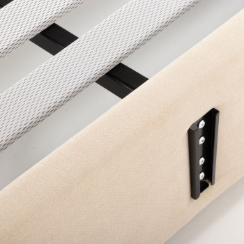 Elise King Single Bed Base, Taupe