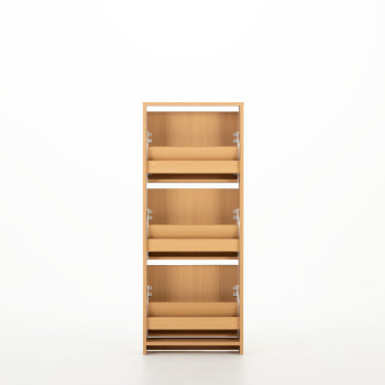 Kesia 3 Drawer Shoe Cabinet KD, Light Oak