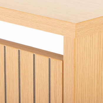 Kesia 3 Drawer Shoe Cabinet KD, Light Oak