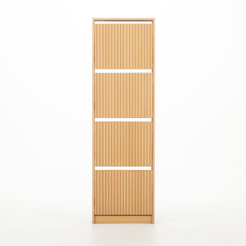 Kesia 4 Drawer Shoe Cabinet KD, Light Oak