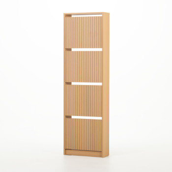 Kesia 4 Drawer Shoe Cabinet KD, Light Oak