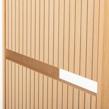 Kesia 4 Drawer Shoe Cabinet KD, Light Oak