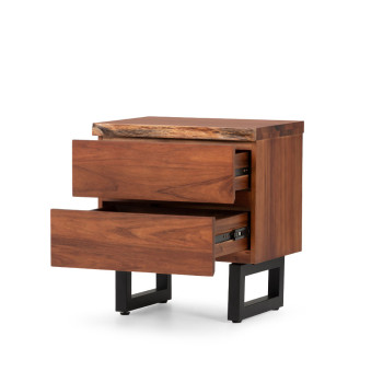 Tipaz 2 Drawer Bedside Live Edge