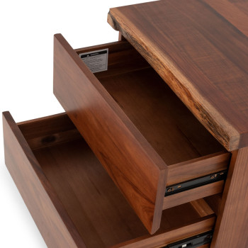 Tipaz 2 Drawer Bedside Live Edge