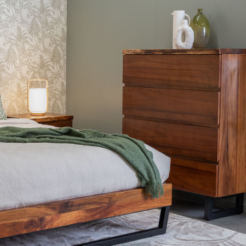 Tipaz 4 Drawer Tallboy Live Edge