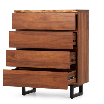Tipaz 4 Drawer Tallboy Live Edge