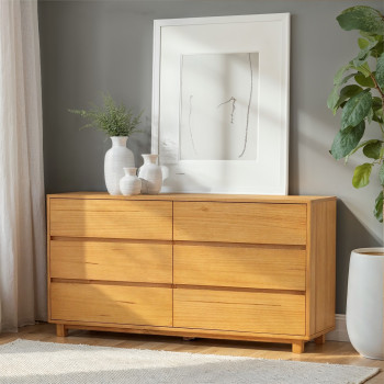 Ashwood 6 Drawer Lowboy