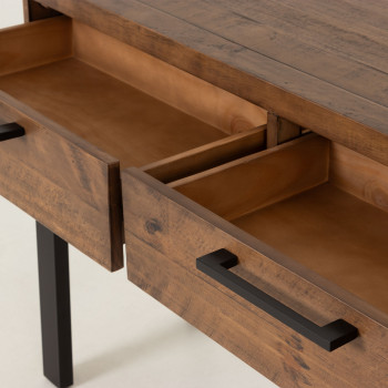 Barnwood Console Table, Dark