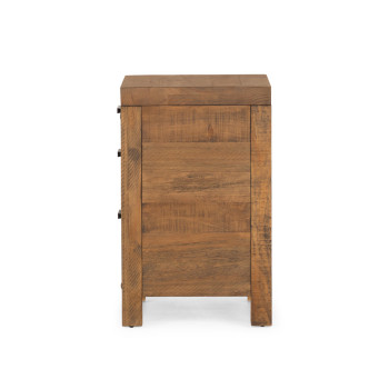 Chevron 3 Drawer Bedside, Pine