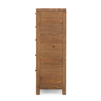 Chevron 7 Drawer Tallboy, Pine