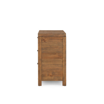 Chevron 6 Drawer Lowboy, Pine