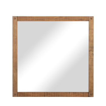 Chevron Dresser Mirror, Pine