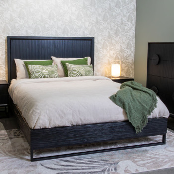 Oslo Queen Bed Frame, Dark