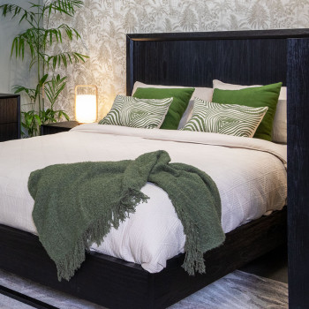 Oslo Queen Bed Frame, Dark