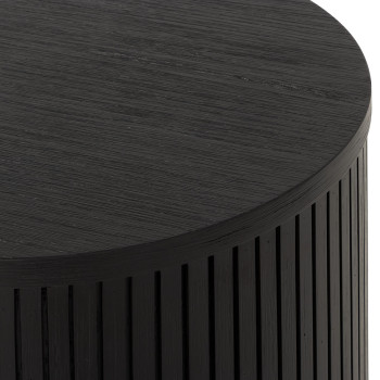 Oslo Round Side Table, Dark