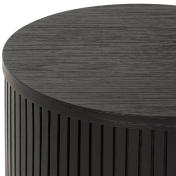 Oslo Round Side Table, Dark