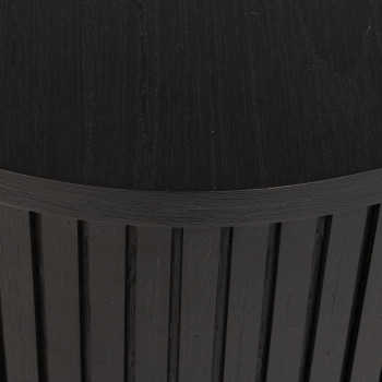Oslo Round Side Table, Dark