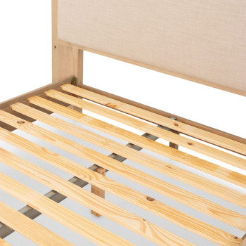 Bromley Queen Bed Frame with Drawers, Light