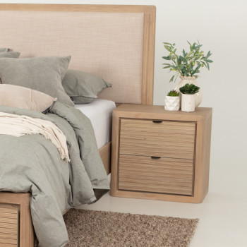 Bromley 2 Drawer Bedside, Light