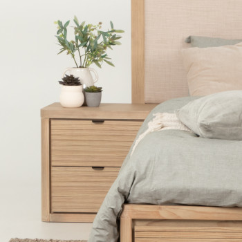 Bromley 2 Drawer Bedside, Light